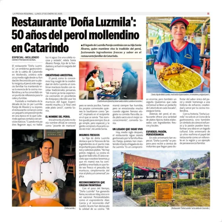 Historia del Restaurant Doña Luzmila - reportaje restaurant
